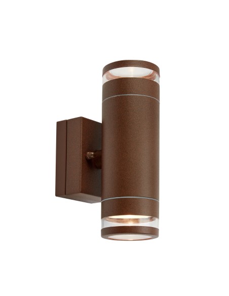 Applique Luno double Markslojd LED brun éclairage haut et bas IP65