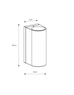 Applique Alor double Markslojd LED noir éclairage haut et bas IP65 2