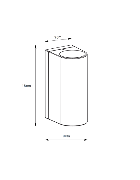 Détail éclairage haut et bas applique Alor argent façade