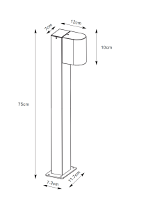 Borne extérieure Alor Markslojd LED noir éclairage jardin IP65 2