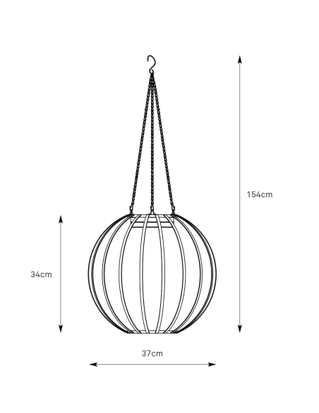 Plafonnier solaire Kivo installé sous pergola extérieure moderne