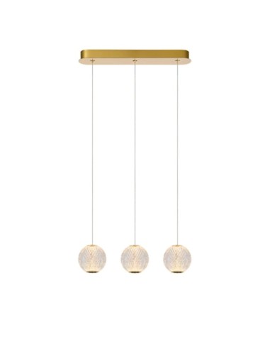 Suspension Led Dimmable 3 x4,7W 2700K 283 LM Or mat - Lucide - Cintra