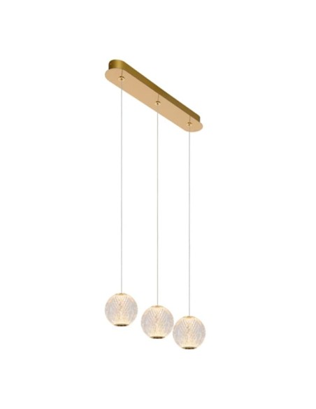 Suspension Led Dimmable 3 x4,7W 2700K 283 LM Or mat - Lucide - Cintra