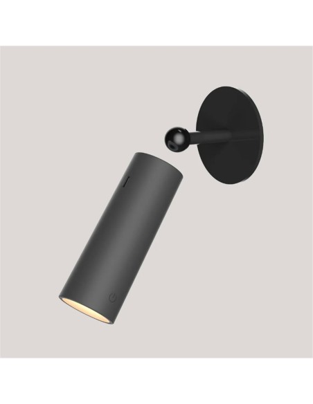 Applique murale LED sans fil Roll 4 noire tactile