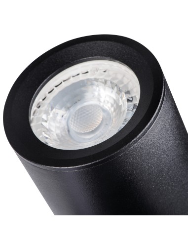 Installation spot mural ou plafonnier Kanlux LAURIN GU10 noir intérieur moderne