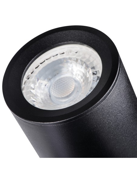 Installation spot mural ou plafonnier Kanlux LAURIN GU10 noir intérieur moderne