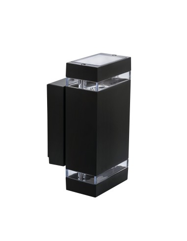 Applique murale extérieure Kanlux ZEW 2xGU10 design carré noir façade