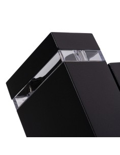 Applique murale extérieure Kanlux ZEW 2xGU10 design carré noir façade 2