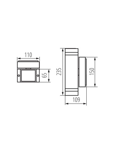 Applique murale extérieure Kanlux ZEW 2xGU10 IP44 noire