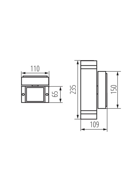 Applique murale extérieure Kanlux ZEW 2xGU10 IP44 noire