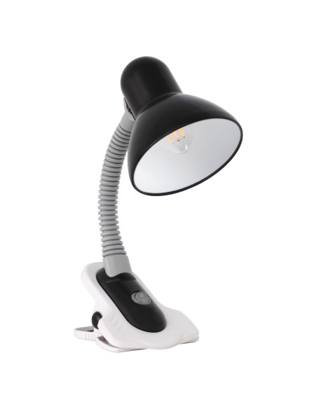 Lampe de bureau Kanlux SUZI HR-60-B noire avec pince design compact E27