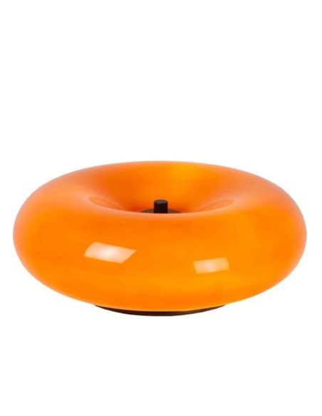 Lampe de table Diam. 29,5 cm 3 x G9 5W verre et métal  orange - Lucide - Sentino