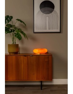 Lampe de table Diam. 29,5 cm 3 x G9 5W verre et métal  orange - Lucide - Sentino 2