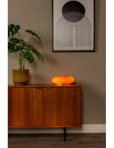 Lampe de table Diam. 29,5 cm 3 x G9 5W verre et métal  orange - Lucide - Sentino