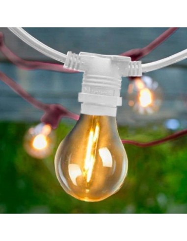 Guirlande lumineuse  solaire étanche 10 ampoules blanche Allegra - New Garden Leluminaireled.com