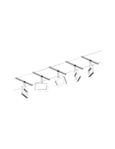 Spots LED CorDuo Frame Paulmann détail finition chrome mat