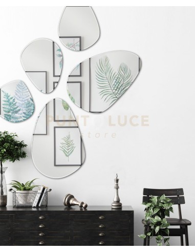 Miroir mural Isabella verre 40x60 cm style moderne et épuré