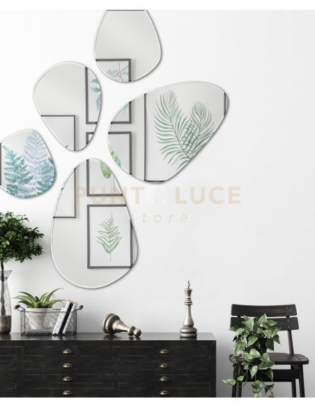 Miroir mural Isabella verre 40x60 cm style moderne et épuré