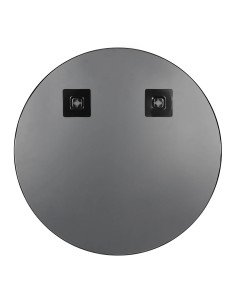 Miroir rond Mila 50 cm cadre métal noir design moderne 2