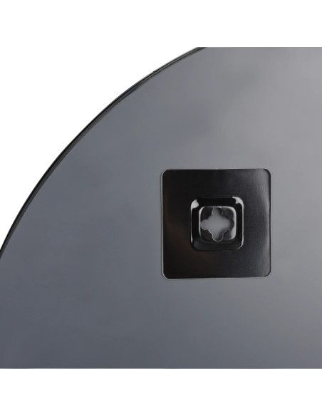 Miroir décoratif Mila rond 50 cm cadre fin métal noir contemporain