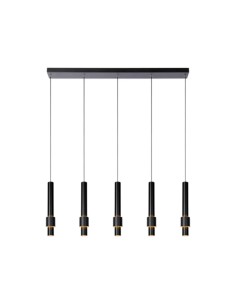 Suspension Led Dimmable 5 x 4.2 W 2700K 460 LM Noir - Lucide - Margary