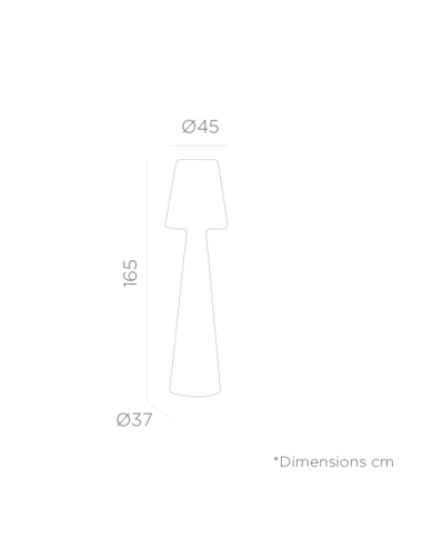 Lampadaire Led  étanche 165 cm - New Garden - Lola Leluminaireled.com