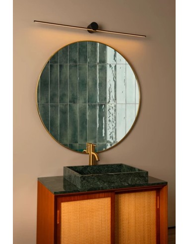 Applique murale Salle de bains LED 1x11W 2700K IP44 Noir - Lucide - Mizar