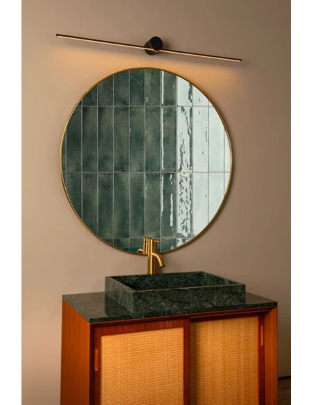 Applique murale Salle de bains LED 1x11W 2700K IP44 Noir - Lucide - Mizar