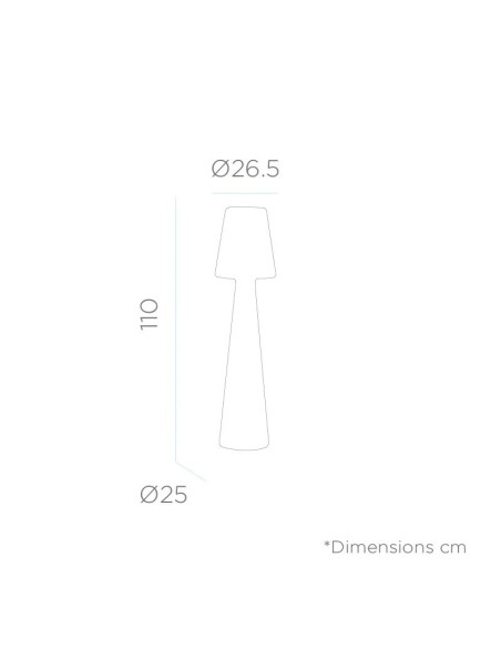 Lampadaire Led  étanche 110 cm - New Garden - Lola Leluminaireled.com