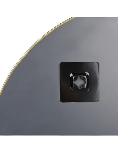 Miroir mural rond noir 80 cm Britney décoration salon chambre entrée