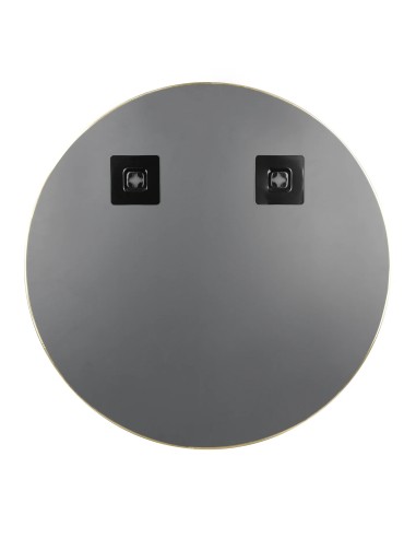 Miroir décoratif Britney rond 80 cm cadre fin métal noir élégant