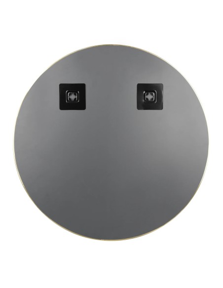 Miroir décoratif Britney rond 80 cm cadre fin métal noir élégant