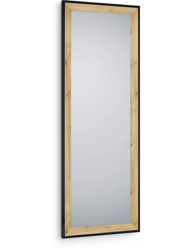 Miroir mural Branda 50x150 cm bois et noir grand format design