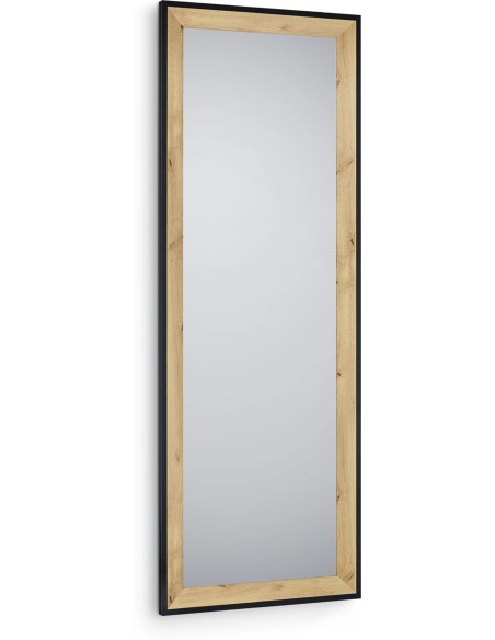 Miroir mural Branda 50x150 cm bois et noir grand format design
