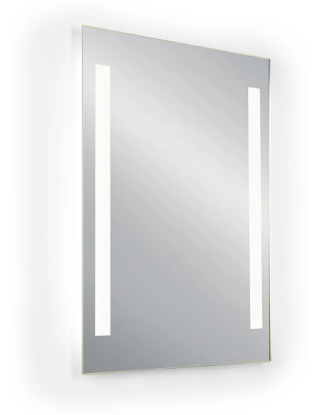 Miroir LED Lina 50x70 cm argenté avec éclairage intégré moderne