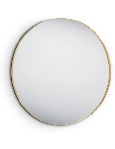 Miroir rond Britney 80 cm cadre métal doré design élégant