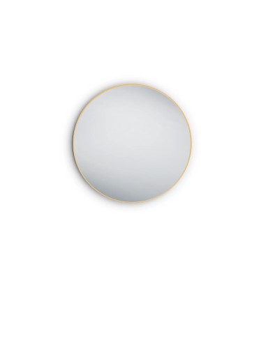 Miroir décoratif Britney rond 80 cm finition dorée chic et moderne