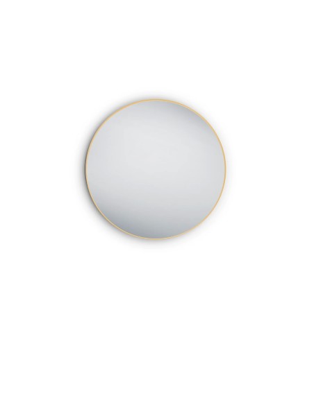 Miroir décoratif Britney rond 80 cm finition dorée chic et moderne