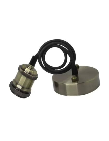 Suspension vintage Optonica E27 bronze design intérieur élégant câble 1m