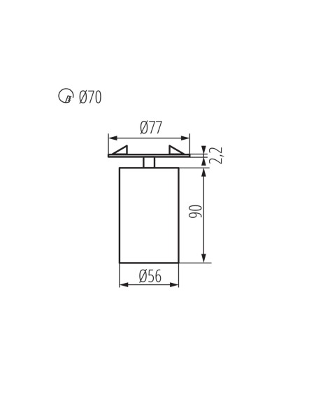Spot encastrable Kanlux CHIRO GU10 orientable noir