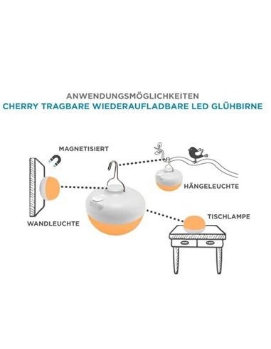 Ampoule LED rechargeable Cherry 900lm IP54 Newgarden