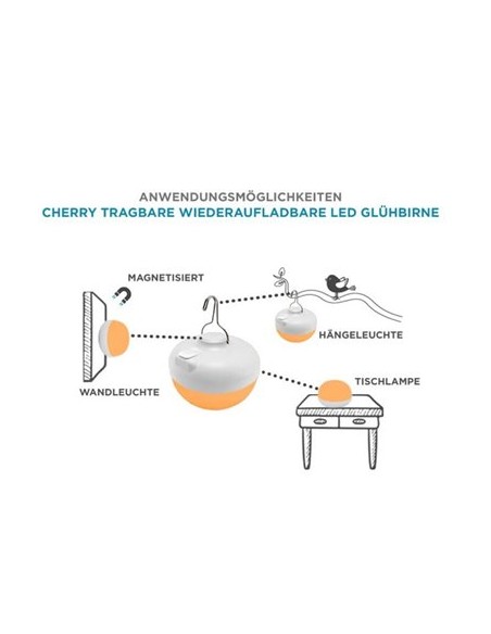 Ampoule LED rechargeable Cherry 900lm IP54 Newgarden