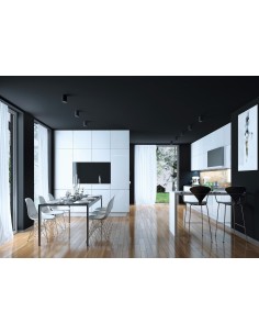 Plafonnier en saillie Kanlux BORD GU10 noir mat design arrondi moderne 2