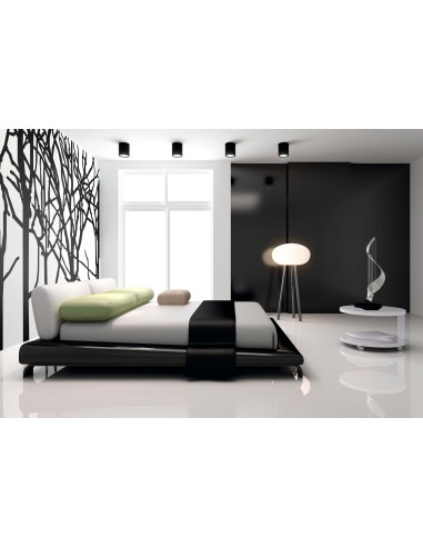 Installation plafonnier Kanlux BORD GU10 noir sur plafond moderne sans encastrement