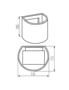 Applique extérieure ronde graphite Led intégré Reka - Kanlux Leluminaireled.com 2