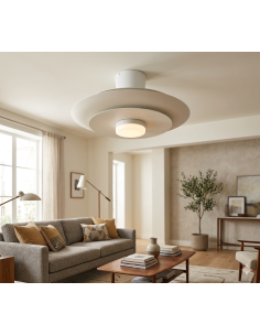 Ventilateur plafond Diam. 50 cm 20W 2520 LM 3000K / 5000K Blanc- Mantra - Kyoto 2