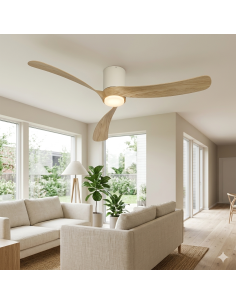Ventilateur plafond Diam.132 cm 19 W 2660 LM IP20 3000K / 5000K - Mantra - Nemo II L 2