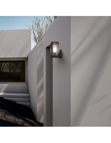 Détail applique murale extérieure NEVADA Mantra gris douille E27 IP65