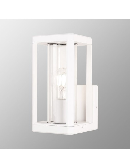 Détail applique murale extérieure NEVADA Mantra blanc douille E27 IP65