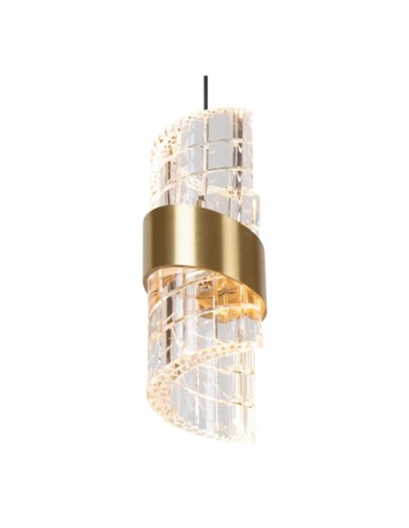 Suspension Diam. 13 cm LED 5x8W 2700K 520LM Or mat/ laiton - Lucide - Kligande